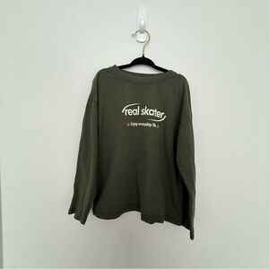 Zara Kids Real Skater Olive Green top size 4-5